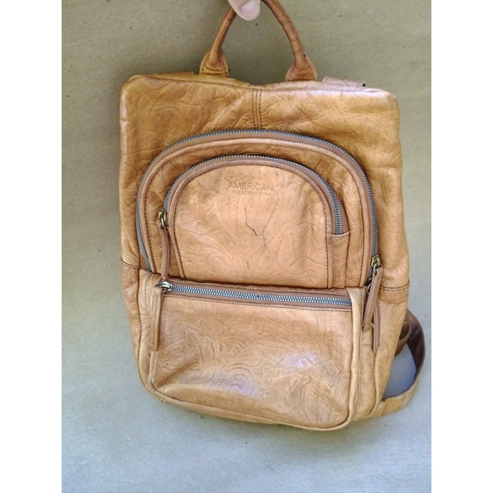 American Leather Company Small Backpack Embossed Soft Leather